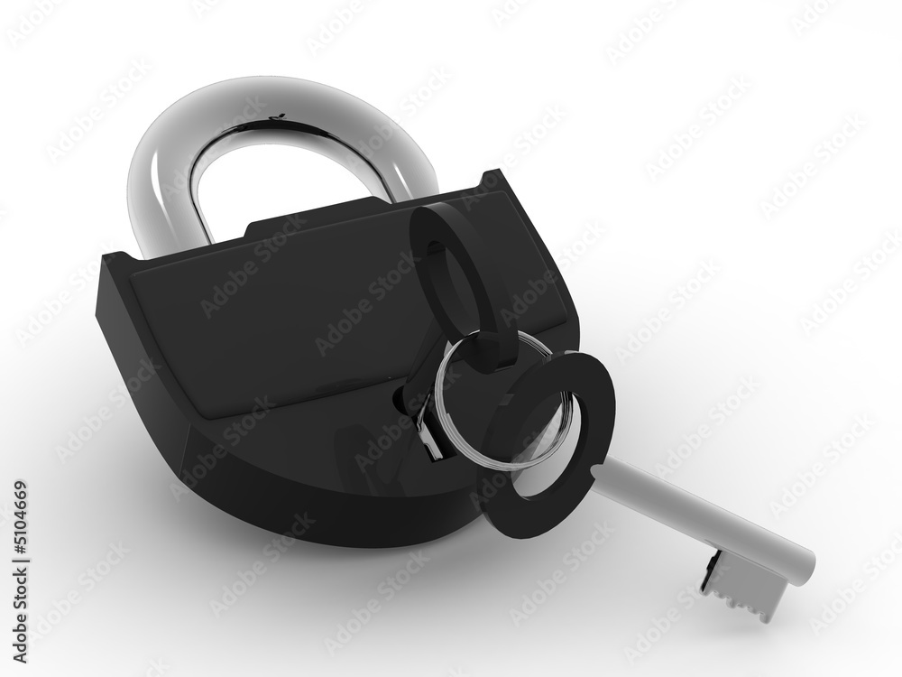 Poster Padlock with keys