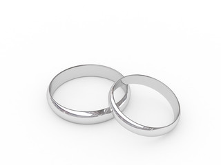 Platinum or silver wedding rings