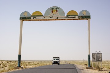 Panneau Bienvenue en Algérie