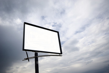 blank billboard against a blue sky. just add your text.