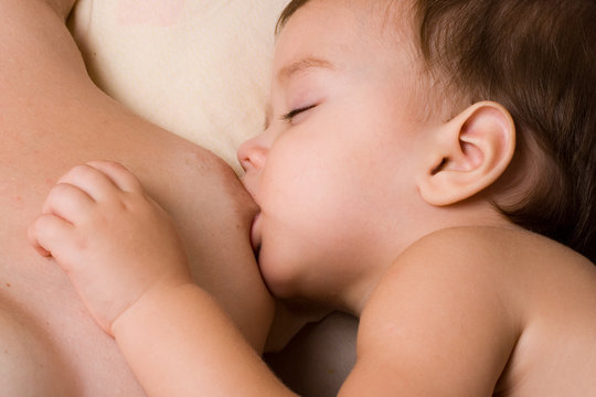 Vertical Cropped of Bare Woman with Small Baby Eating, Breastfeeding,  Mother Nursing Newborn. Nipple To Kid, Lactation Stock Image - Image of  mouth, female: 243856529