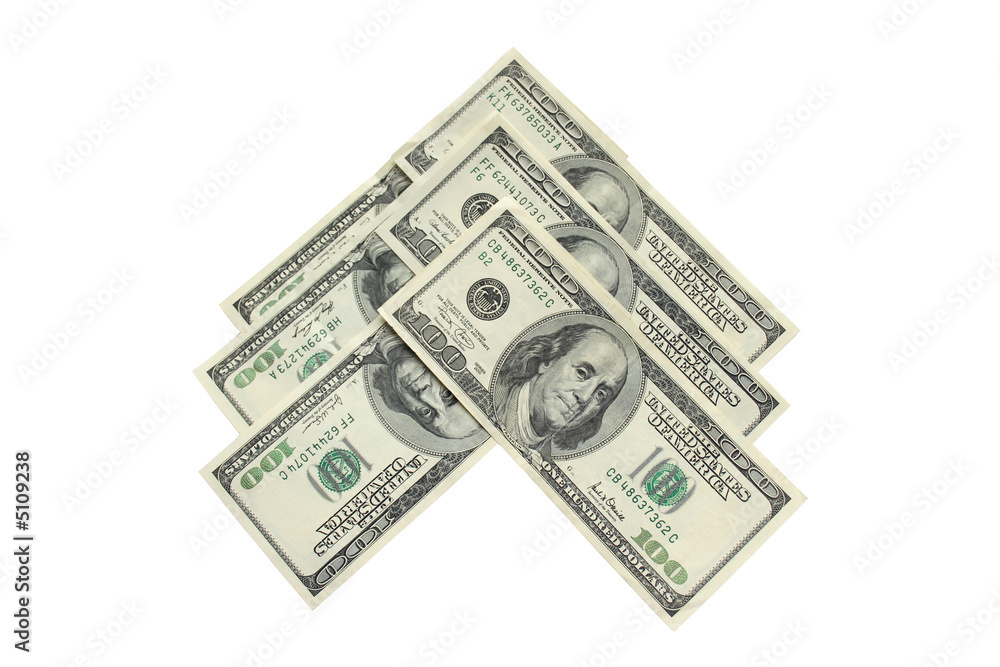 Wall mural banknotes