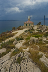 Fototapeta na wymiar Lighthouse in Makarska, Croatia