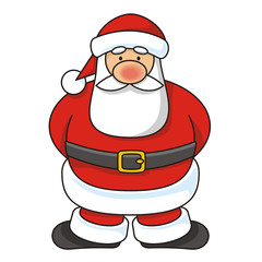 Cartoon illustration of Santa Claus standing