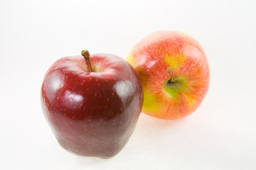 Two delicious apples isolated on white