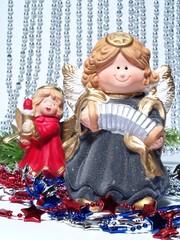 two angels christmas decoration