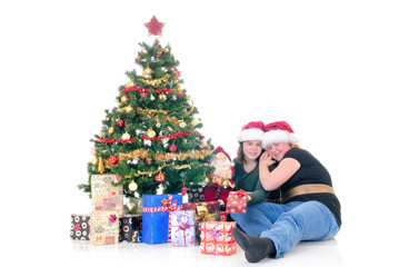 Teen girls around Xmas three