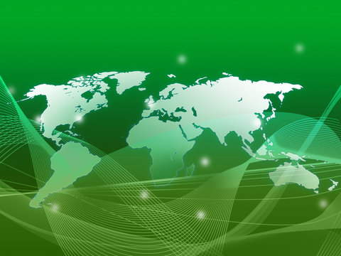 world map technology-style