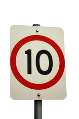 Isolate 10km sign