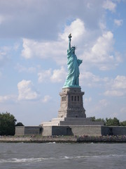 Fototapeta premium freiheitsstatue auf ellis island in new york usa
