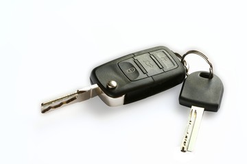 Key with wireless on white background