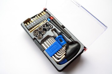 A set of tools - isolated on white background