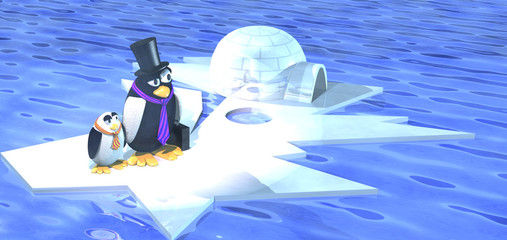 Igloo et pingouin © Fab