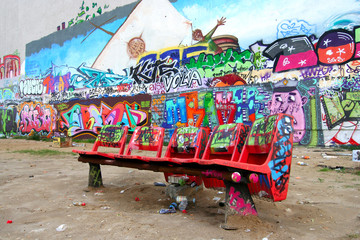 Berlin Grafitti Bench