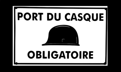 Port du casque obligatoire - obrazy, fototapety, plakaty
