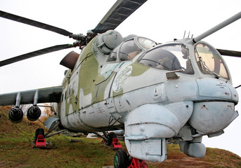 Fototapeta na wymiar RUSSIAN śmigłowca Mi-24