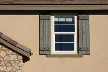 Abstract of New Home Construction Facade