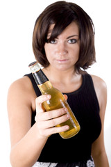 Fototapeta premium Woman with Beer 1