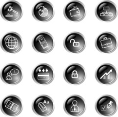 black drop business icons