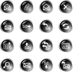 black drop e-mail icons