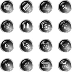 black drop finance icons