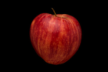 Red Apple isolated on black