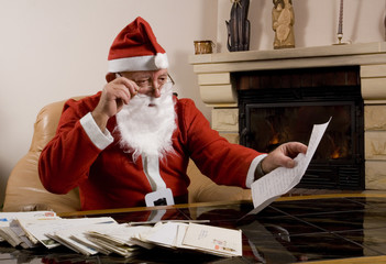 Santa Claus Reading Letters