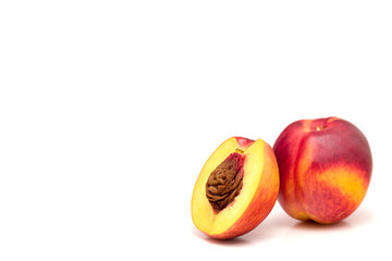 Peaches isolated on white 