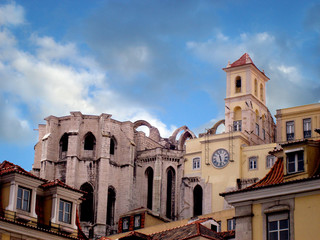 Cidade de Lisboa em Portugal - Convento do Carmo