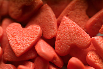 Naklejka na ściany i meble heart shaped Valentine's candies
