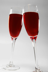 Two glasses with red wine