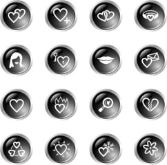 black drop love icons