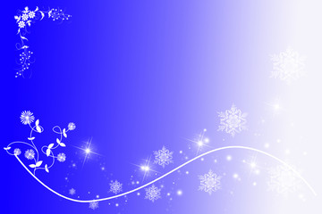 Christmas background blue