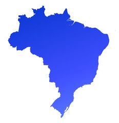 blue gradient Brazil map