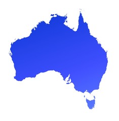 blue gradient Australia map
