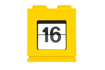 date calendar with yellow