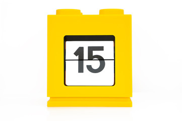 date calendar with yellow