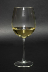 Glass of Italian white wine