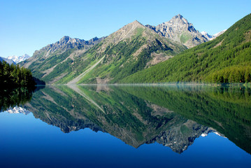 Mountain lake Kucherlinskoe, Altai, Russia