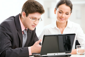 Obraz premium Two business people