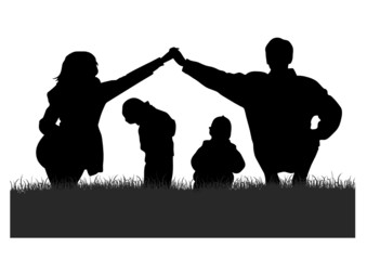 vector children in parents house