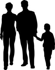 family with son vector