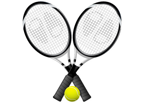 Raquettes de tennis croisées