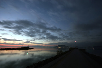 Sunset at lake Balaton