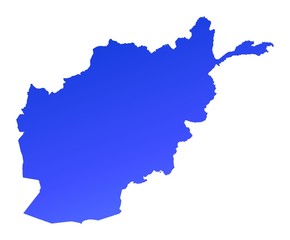 blue gradient Afghanistan map