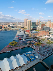 Baltimore Harbor Overview - obrazy, fototapety, plakaty