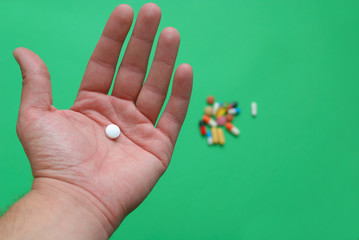 pills in hand