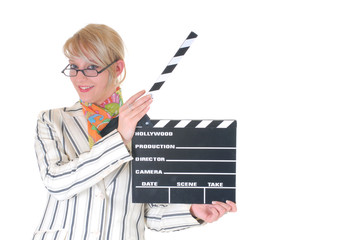 Blond businesswoman