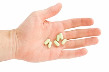 hand with pills