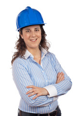 Smiling female architect